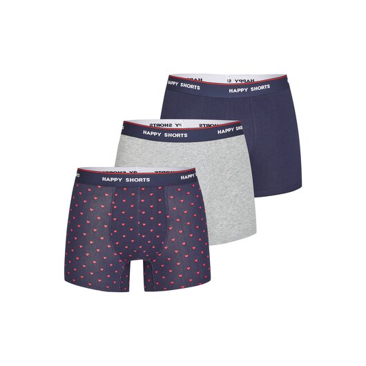 3-Pack Retro Boxer Red Heart Mix