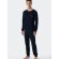 Herren Schlafanzug Fine Interlock - dunkelblau