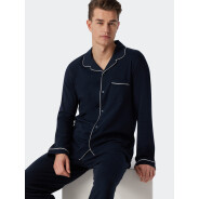Herren Pyjama Fine Interlock - dunkelblau