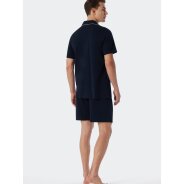 Herren Pyjama Fine Interlock - dunkelblau