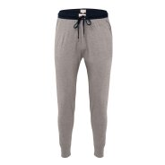 Herren Pyjama Long - gestreift-grau