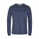 Herren Pyjama Long - gestreift-grau