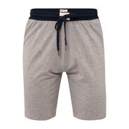 Herren Pyjama Shorty - gestreift-grau