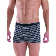 Herren 2-Pack Retro Pants Stripes - schwarz Stripes, schwarz Solid