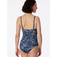 Damen Badeanzug Ocean Swim - blau, weiß