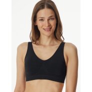 Damen Bustier-Bikini-Top mit herausnehmbaren Pads - Classic Seamless - schwarz