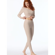 Damen Leggings Invisible Soft Warming - sand