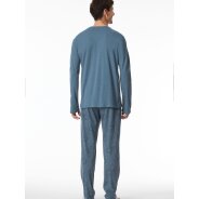 Herren 2-Pack Pyjama Fine Interlock - blau