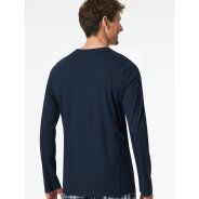 Herren Pyjamaoberteil Mix + Relax - Nachtblau