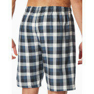 Herren Pyjamahose Bermuda - Mix + Relax - Blau, weiß