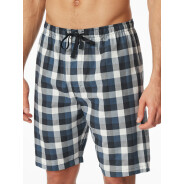 Herren Pyjamahose Bermuda - Mix + Relax - Blau, weiß