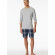 Herren Pyjamahose Bermuda - Mix + Relax - Dunkeblau