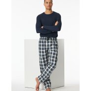 Herren Pyjamahose Mix + Relax - Blau, weiß