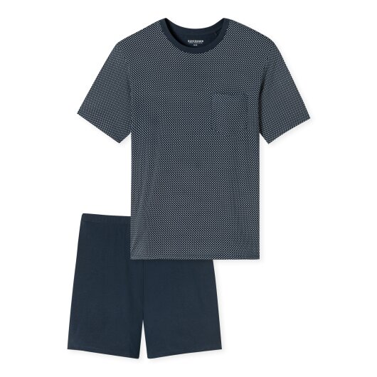 Schiesser Herren Pyjama Schlafanzug kurz - Comfort Essentials