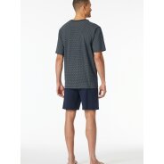 Herren 2-Pack Pyjama Schlafanzug kurz - Comfort Essentials - Nachtblau