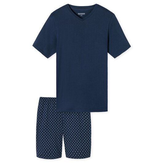 Schiesser Herren Pyjama Schlafanzug kurz - Casual Essentials