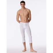 Herren Lange Unterhose Original Doppelripp - Weiss