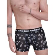 Herren 2-Pack Boxershorts BLACK WHITE RABBIT - schwarz