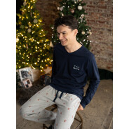 Herren Pyjamahose XMAS - Grey Gingerbread