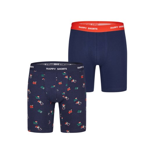 Happy Shorts Herren Langer Boxer XMAS Boxer Briefs