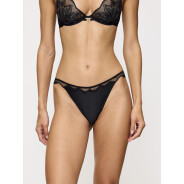 Damen Tai-Slip Crazy Stupid Love Highleg Tai - BLACK