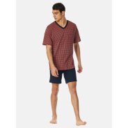 Herren Pyjama Comfort Nightwear - chilli rot