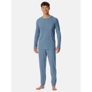 Herren 2-Pack Pyjama Modern Nightwear - blau-jaspe