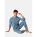 Herren 2-Pack Pyjama Modern Nightwear - blau-jaspe