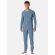 Herren 2-Pack Pyjama Modern Nightwear - blau-jaspe