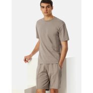 Herren Pyjamaoberteil Mix + Relax - clay