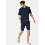 Herren Pyjamashorts Mix + Relax - nachtblau