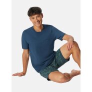 Herren Pyjamaoberteil Mix + Relax - indigo