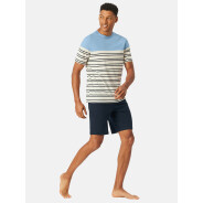 Herren 2-Pack Pyjama Casual Nightwear - pacific blue