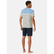 Herren 2-Pack Pyjama Casual Nightwear - pacific blue