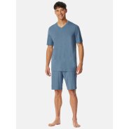 Herren Pyjama Modern Nightwear - blau-jaspe