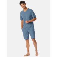 Herren Pyjama Modern Nightwear - blau-jaspe
