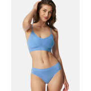 Damen Bustier Casual Seamless Removable Pads - hellblau