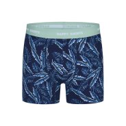 Herren 2-Pack Retro Boxershorts Jersey - palm print - blue grey