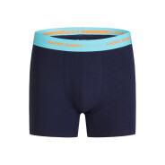 Herren 2-Pack Retro Boxershorts Jersey - flower print - navy