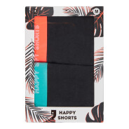 Herren 2-Pack Retro Boxershorts Jersey - black-neon