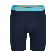 Herren 2-Pack Langer Boxershorts Jersey Boxershorts Briefs - solid navy - green