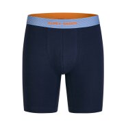 Herren 2-Pack Langer Boxershorts Jersey Boxershorts Briefs - palm print - navy