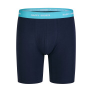 Herren 2-Pack Langer Boxershorts Jersey Boxershorts Briefs - flower print - navy