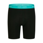 Herren 2-Pack Langer Boxershorts Jersey Boxershorts Briefs - black-neon