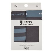 Herren 2-Pack Langer Boxershorts Jersey Boxershorts Briefs - stripes