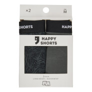 Herren 2-Pack Langer Boxershorts Jersey Boxershorts Briefs - palm leaves 2