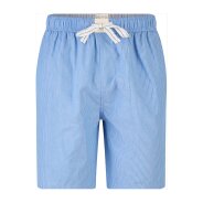 Herren Pyjama Shorty Comfort - grau mel. - hellblau - Größe M