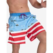 Herren Badehose STEAMBOAT - bunt - Größe S