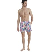 Herren Badeshorts Basic - Tropic Colorful Pattern -...