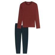 Herren Pyjama Casual Essentials - burgund -...